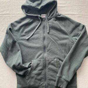 Pact Zip-Up Hoodie in Dusty Olive Green